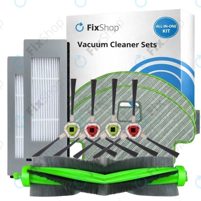 Σετ ανταλλακτικών για iRobot Roomba Combo 1138, Ecovacs Deebot Ozmo 930 (1x Κύρια βούρτσα, 2x Φίλτρα, 2 ζεύγη πλευρικών βουρτσών, 2x Πανιά σφουγγαρίσματος)