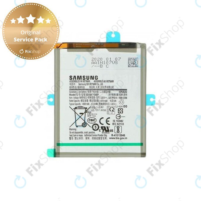 Μπαταρία για Samsung A71 A715F, GH82-22153A, EB-BA715ABY, 4500mAh, Service Pack