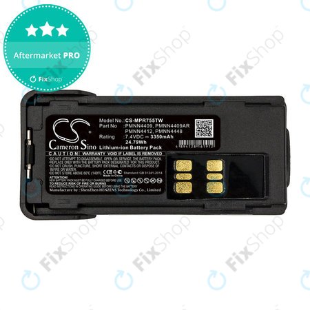 Μπαταρία για Motorola DP2600, 4000, 4600, 4800, XPR3000, XPR3300, 3350mAh, Li-Ion, 7.4V, PMNN4409, HQ