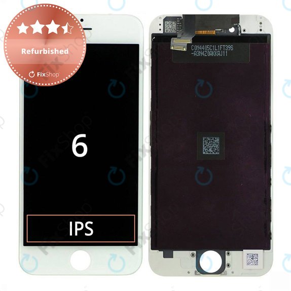 Οθόνη για iPhone 6, White, Αφής με πλαίσιο, Refurbished