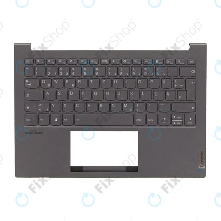 Κάλυμμα C (Υποβραχιόνιο) + Πληκτρολόγιο DE για Lenovo ThinkBook 13X ITG | Slate Grey | 77034096 | Genuine Service Pack