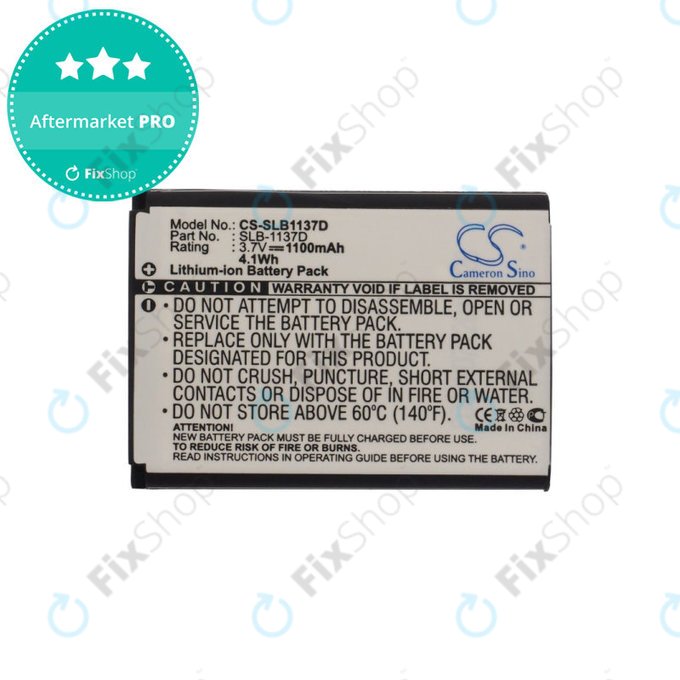 Μπαταρία για Samsung NV100HD, 1100mAh, Li-Ion, 3.7V, SLB-1137D, HQ