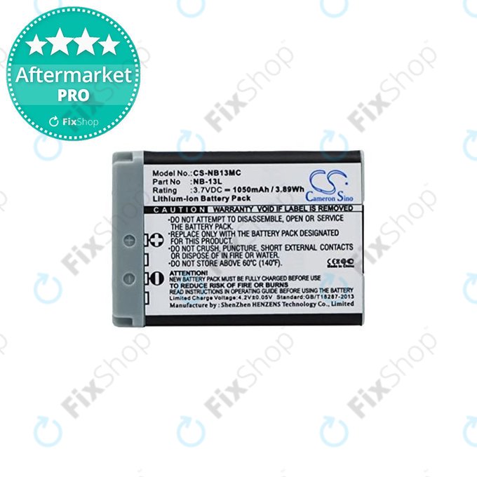 Battery για Canon Powershot G5X | G7X | G7X M2 | G7X M3 | G9X | G9X M2 | PowerShot SX620HS | SX720HS | SX730HS | SX740HS | NB-13L | Li-Ion | 1050mAh | HQ