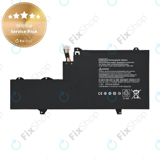 Μπαταρία για HP EliteBook x360 1030 G2, OM03XL, 4935mAh, 77052513, Service Pack