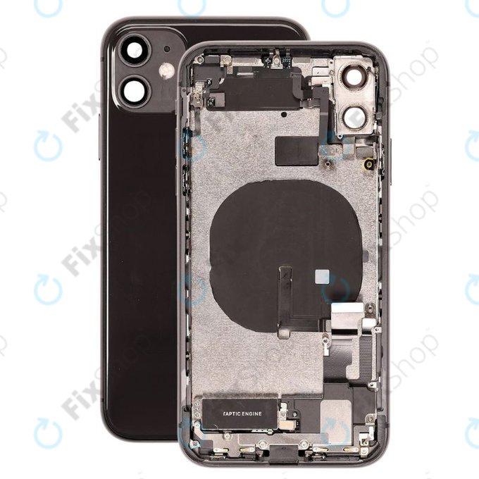 Πίσω Κάλυμμα με Μικρά Ανταλλακτικά για iPhone 11 | Μαύρο | Black