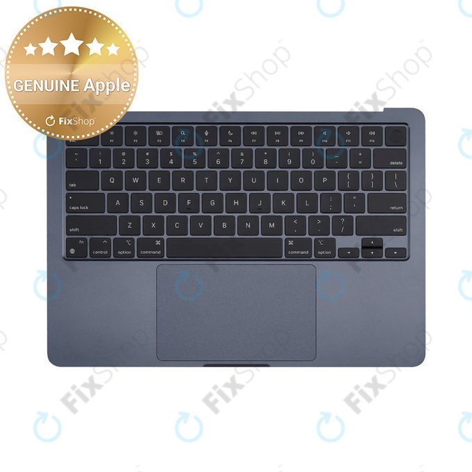 Άνω πλαίσιο πληκτρολογίου για MacBook Air 13", A3113 (2024), με πληκτρολόγιο US και μπαταρία, Midnight, 661-40230, Genuine Apple