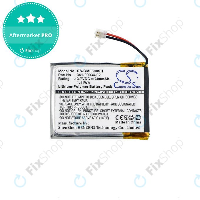 Μπαταρία για Garmin Fenix 3, 3 HR, 361-00034-02, 300mAh, HQ