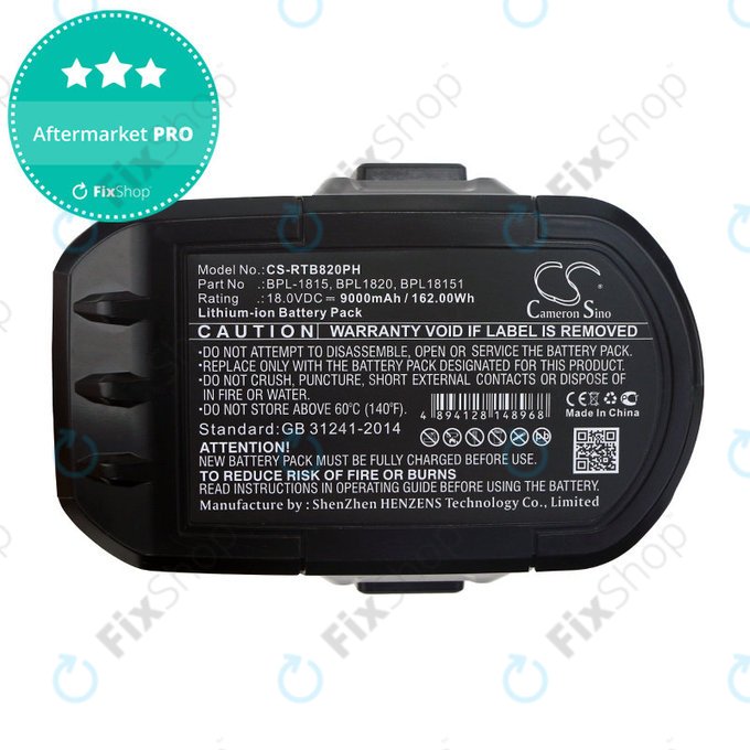 Μπαταρία για Ryobi BID1821, CCC, CTR-180l, P200, P600, P730, 9000mAh, Li-Ion, 18V, BPL-1815, HQ