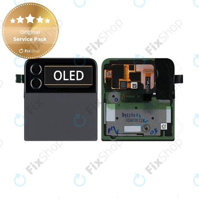 Συγκρότημα οθόνης για Samsung Z Flip 4, F721B, External Graphite, Service Pack