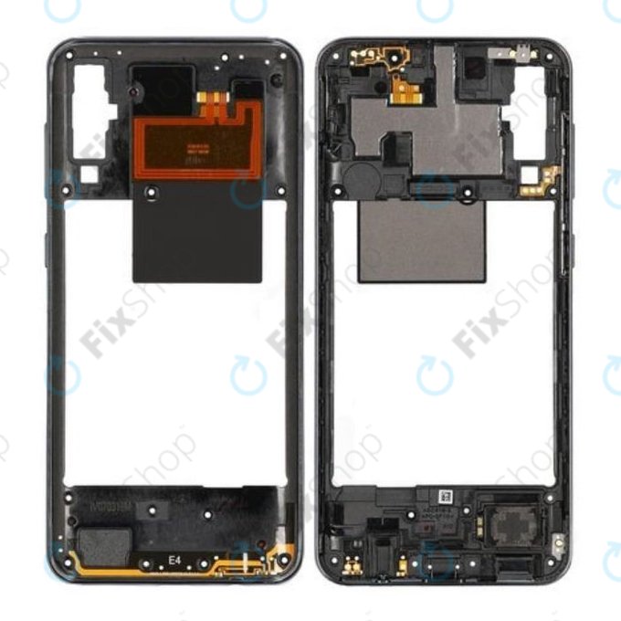 Μεσαίο Πλαίσιο για Samsung A50 A505F | Μαύρο | Black | GH97-23209A | Genuine Service Pack