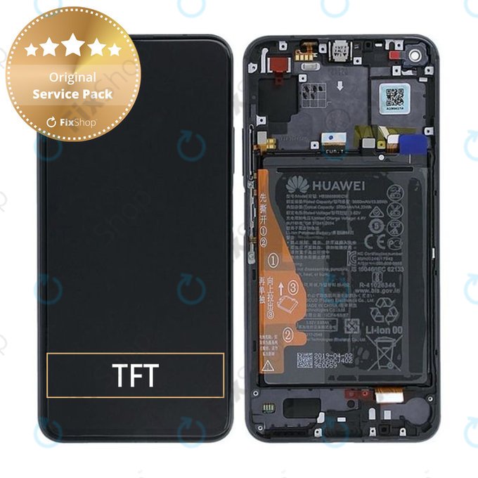 LCD Display Assembly με Battery για Huawei Honor 20 | Nova 5T | 02352TMU | Μαύρο, Black | Service Pack