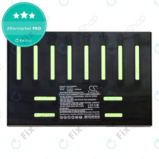 Μπαταρία για Proscenic 902 Nono, Pro Coco, Robojet Air, 2500mAh, Ni-MH, 14.4V, E718074, HQ