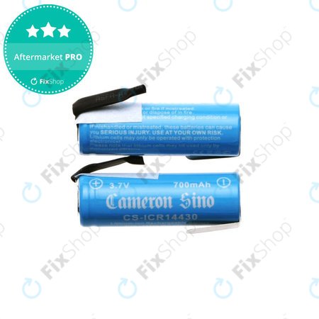 Μπαταρία 14430 με πλάκες στήριξης, 650mAh, Li-Ion, 3.7V, HQ