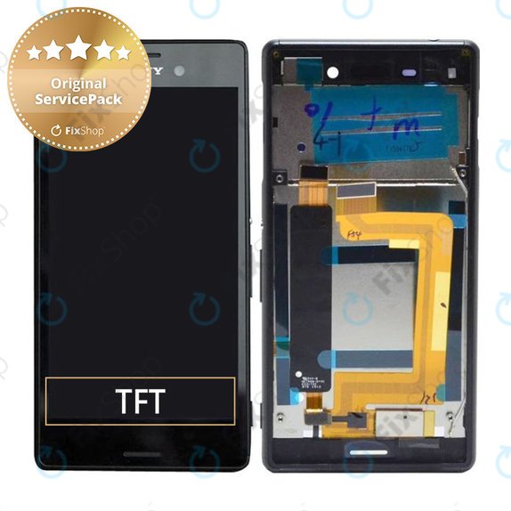 Συγκρότημα οθόνης για Sony Xperia M4 Aqua Dual, E2333, 124TUL0015A, 124TUL0011A, Μαύρο, Black, Service Pack