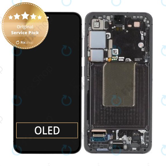 Συγκρότημα οθόνης για Samsung S24, S921B, Onyx Black, Service Pack