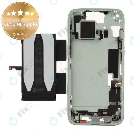 Μεσαίο πλαίσιο με μπαταρία για iPhone 15 | Green | ZD076-00673 | Genuine Apple