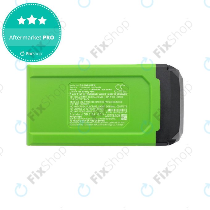 Μπαταρία για AKU tools Greenworks, 3000mAh, Li-Ion, 40V, GWG40B2, HQ