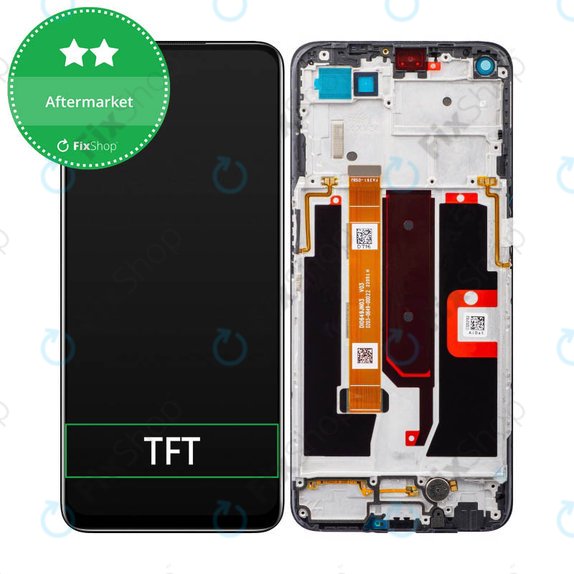Συγκρότημα οθόνης για Oppo A54 5G, A74 5G, Fluid Black, Aftermarket
