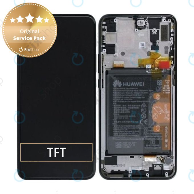 LCD Display Assembly με Battery για Huawei P Smart Z | Y9 Prime (2019) | 02352RRF | Midnight Black | Service Pack