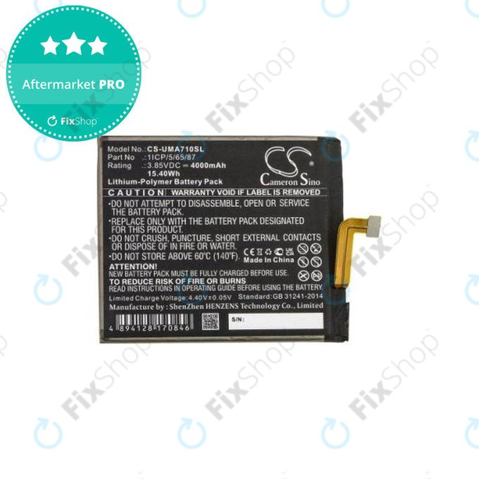 Μπαταρία για Umidigi A7 Pro, 1ICP/5/65/87, 4000mAh, HQ