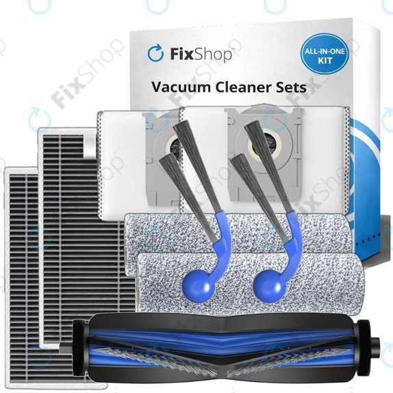 Σετ ανταλλακτικών για Ecovacs T80 Omni, T80 (1x Κύρια βούρτσα, 2x Φίλτρο, 2x Πλαϊνή Βούρτσα, 2x Πανί Σφουγγαρίστρας, 2x Σακούλα σκόνης)