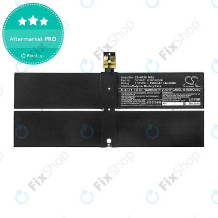 Μπαταρία για Microsoft Surface 1769, Microsoft Surface 1782, 5900mAh, Li-Pol, 7.57V, DYNK01, HQ