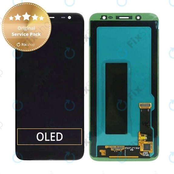Οθόνη με οθόνη αφής για Samsung J6, J600F, GH97-21931A, GH97-22048A, Black, Service Pack