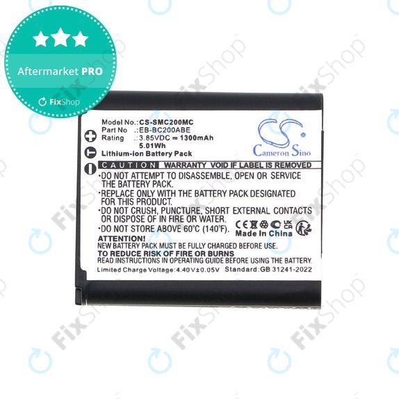Μπαταρία για Samsung Gear 360, 1300mAh, Li-Ion, 3.85V, EB-BC200ABE, HQ