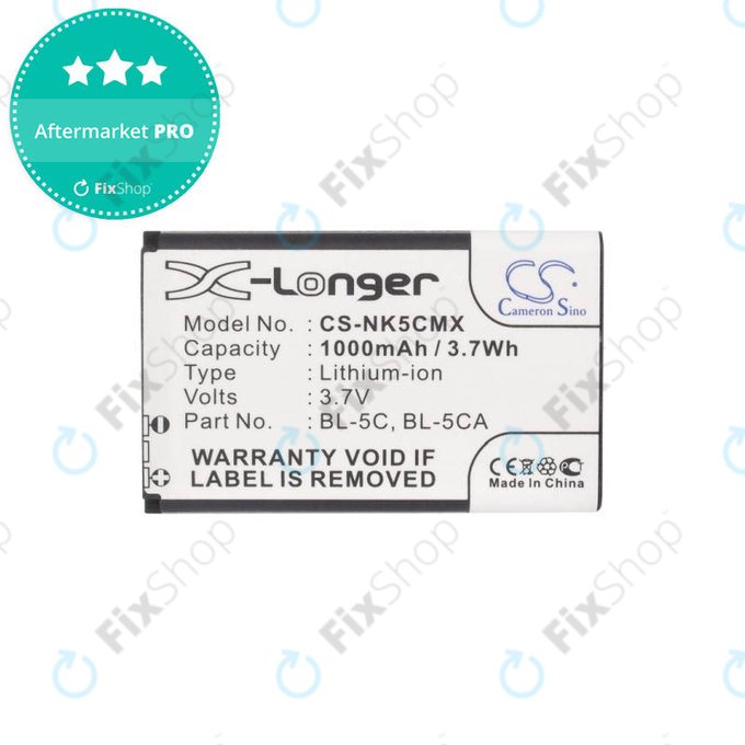 Μπαταρία για Nokia 1000, 2000, 3000, 6000, 7000, C, N, X-series, Asha 230, MD-12, BL-5C, BL-5CA, 1000mAh, HQ