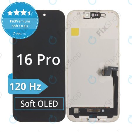 Οθόνη Soft OLED για iPhone 16 Pro - Τζάμι αφής + Πλαίσιο, DIAGNOSTIC