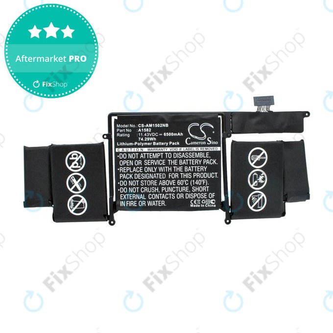 Μπαταρία για MacBook Pro 13", Αρχές 2015, A1502, A1582, 6500mAh, HQ