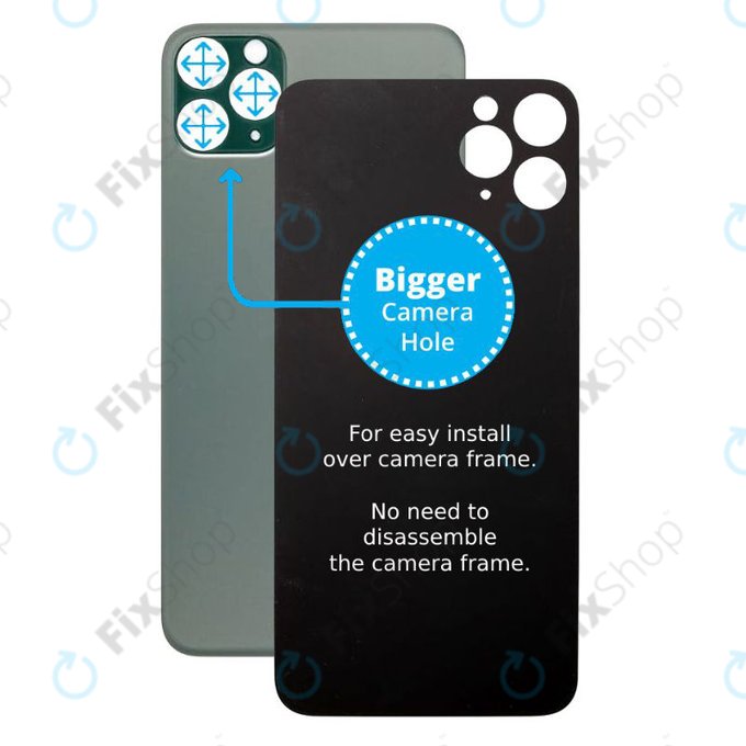 Πίσω Γυαλί με Μεγάλη Τρύπα Κάμερας για iPhone 11 Pro Max | Πράσινο | Green
