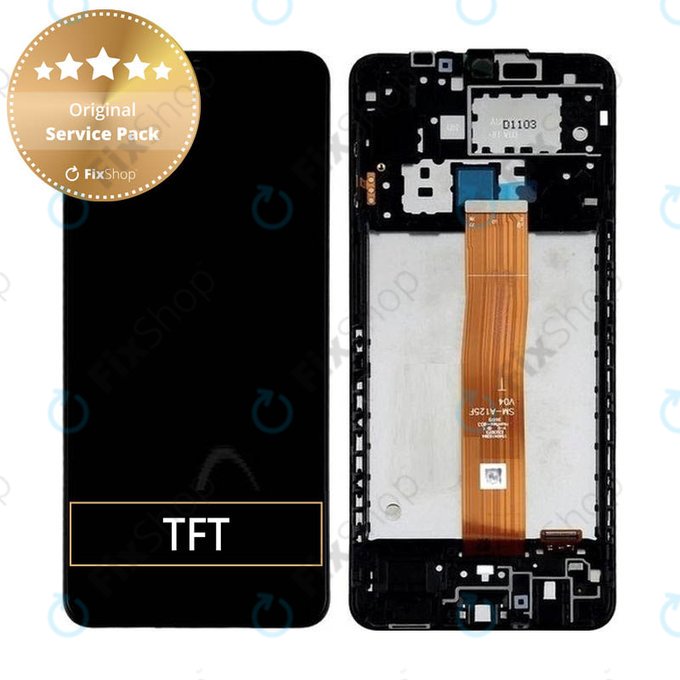 LCD Display Assembly για Samsung A12 | A125F | A022F | Μαύρο, Black | Service Pack