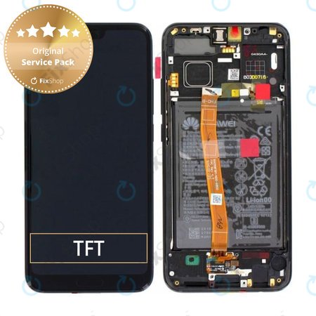 LCD Display Assembly με Battery για Huawei Honor 10 | 02351XBM | Midnight Black | Service Pack