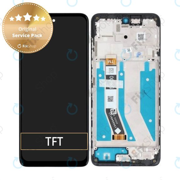 Συγκρότημα οθόνης για Motorola Moto G73, Μαύρο, Black, Service Pack