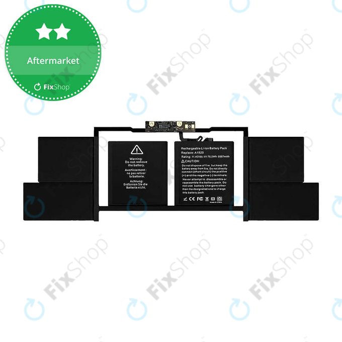 Μπαταρία για MacBook Pro 15", Τέλη 2016 – Μέσα 2017, A1707, A1820, 6667mAh, FixPremium