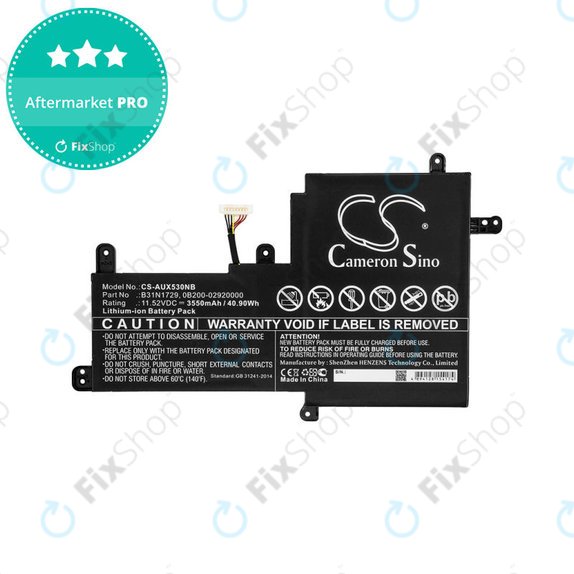 Μπαταρία για Asus VivoBook S15, X530, 3550mAh, Li-Ion, 11.52V, B31N1729, HQ
