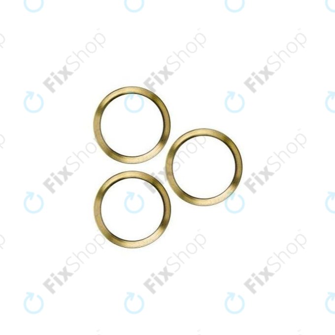 Πλαίσιο Φακού Πίσω Κάμερας για iPhone 12 Pro Max | Χρυσαφί | Gold | 3τμχ