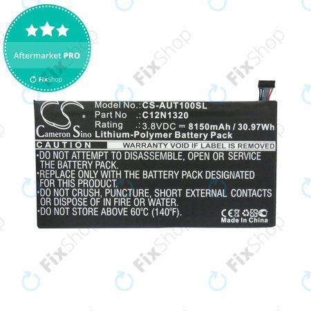 Μπαταρία για Asus Transformer Book T100, 8150mAh, Li-Pol, 3.8V, C12N1320, HQ