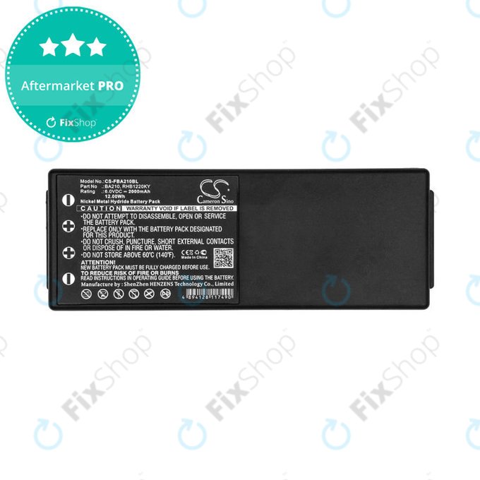 Μπαταρία για HBC Radiomatic BA, 2000mAh, Ni-MH, 6V, RHB1220KY, HQ
