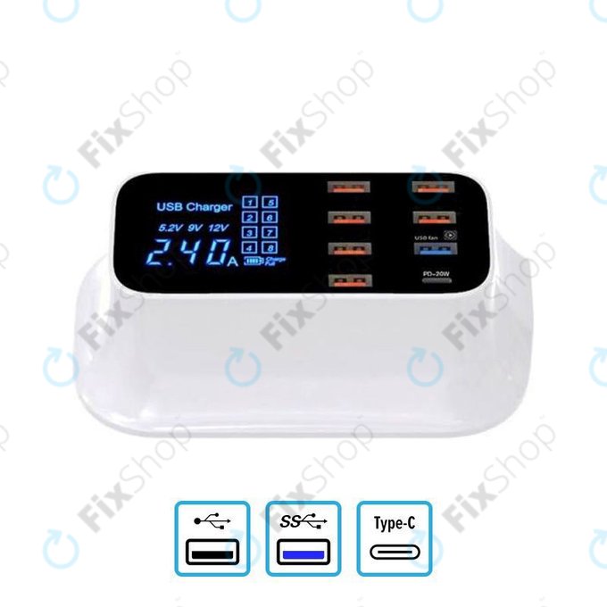 Σταθμός Φόρτισης USB με USB 3.0 & USB-C για Asometech Model E