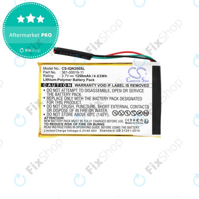 Battery για Garmin Nuvi 200 | 200W | 205 | 205T | 205W | 205WT | 250 | 252W | 255 | 255T | 255W | 255WT | 260 | 260W | 260WT | 270 | 010-00621-10 | 361-00019-11 | 1250mAh | HQ