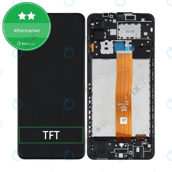 Συγκρότημα οθόνης για Samsung A12, A125F, Black, Aftermarket