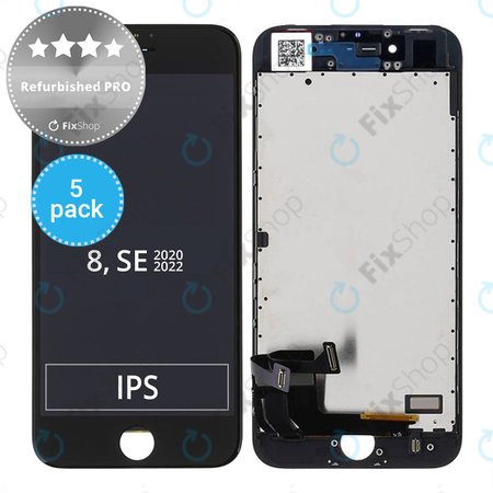 OLED/LCD Display Assembly για iPhone 8, SE (2020) | SE (2022) | Μαύρο, Black | Refurbished PRO | 5 Pack