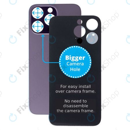 Πίσω Γυαλί με Μεγάλη Τρύπα Κάμερας για iPhone 14 Pro Max | Deep Purple