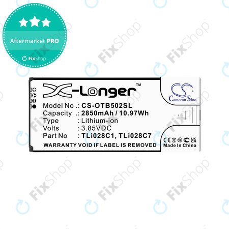 Μπαταρία για Alcatel 1b 2020, Alcatel Ot-5002a, 2850mAh, Li-Ion, 3.85V, TLI028C1, HQ