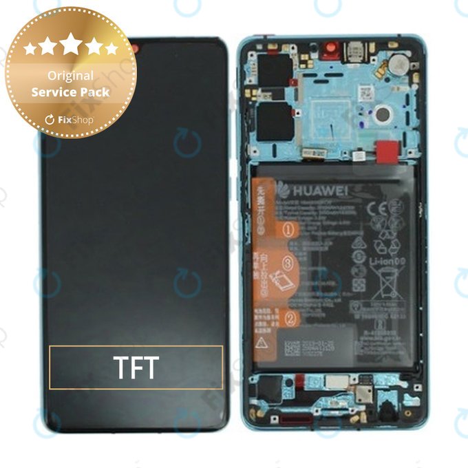 LCD Display Assembly με Battery για Huawei Honor 20e | 02353QEN | Phantom Blue | Service Pack