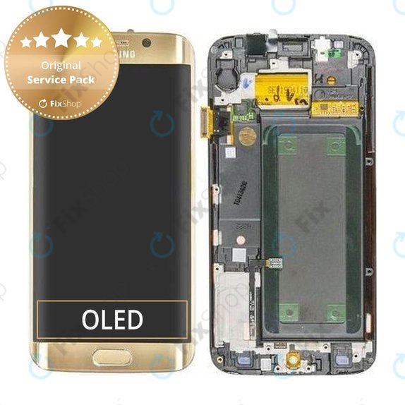 Συγκρότημα οθόνης για Samsung S6 Edge, G925F, GH97-17162C, GH97-17317C, GH97-17334C, Gold Platinum, Service Pack