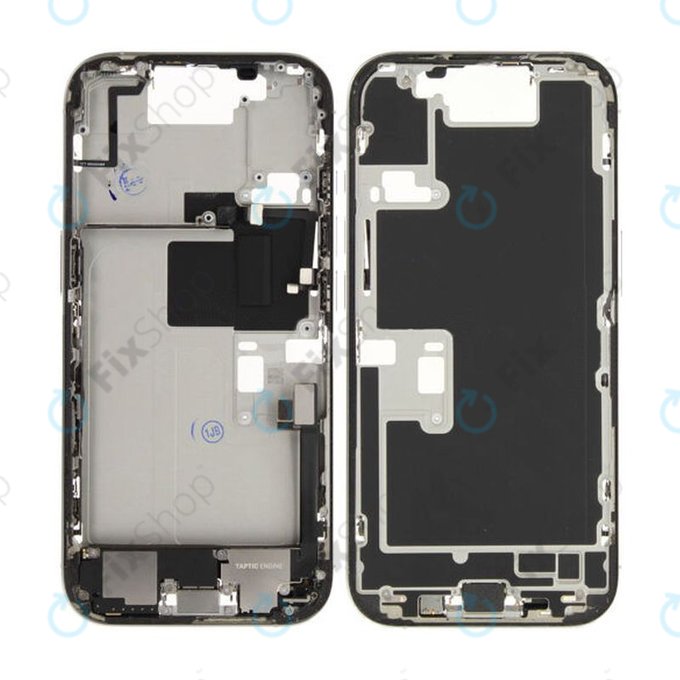 Μεσαίο Πλαίσιο + Κουμπιά Ενεργοποίησης + Έντασης για iPhone 16 Pro | White Titanium