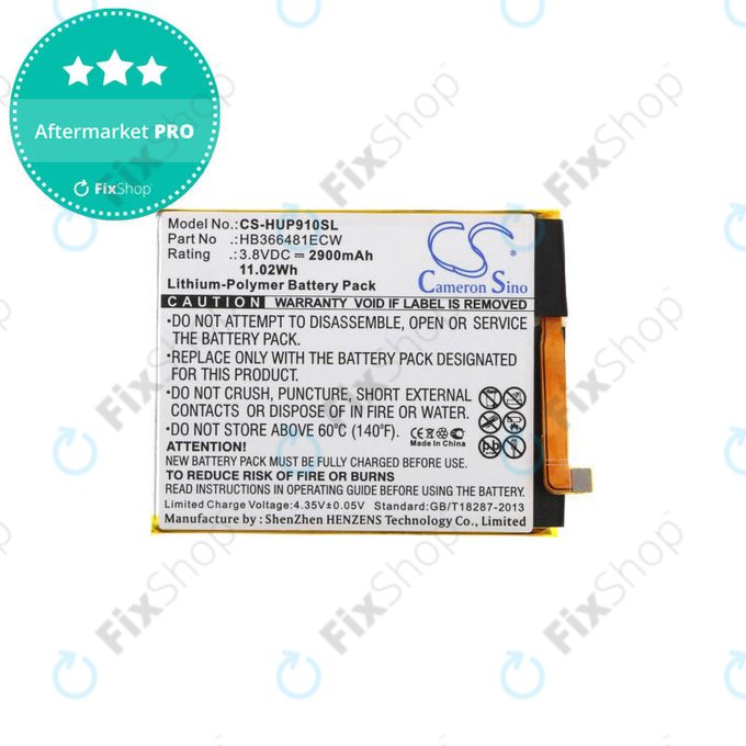 Μπαταρία για Huawei P9, P9 Lite, P10 Lite, P20 Lite, P Smart, Y6 (2018), Y6 Prime (2018), Y7 (2018), Y7 Prime (2018), Honor 7A, 8, 9 Lite, HB366481ECW, 2900mAh, HQ